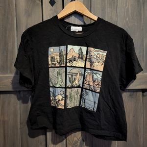 Cactus crop top tee shirt